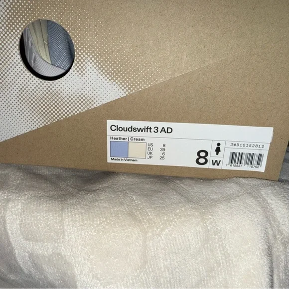 On Running Sneakers Cloudswift 3 AD - size 8 - Heather and cream - NEW IN BOX - Picture 7 of 16
